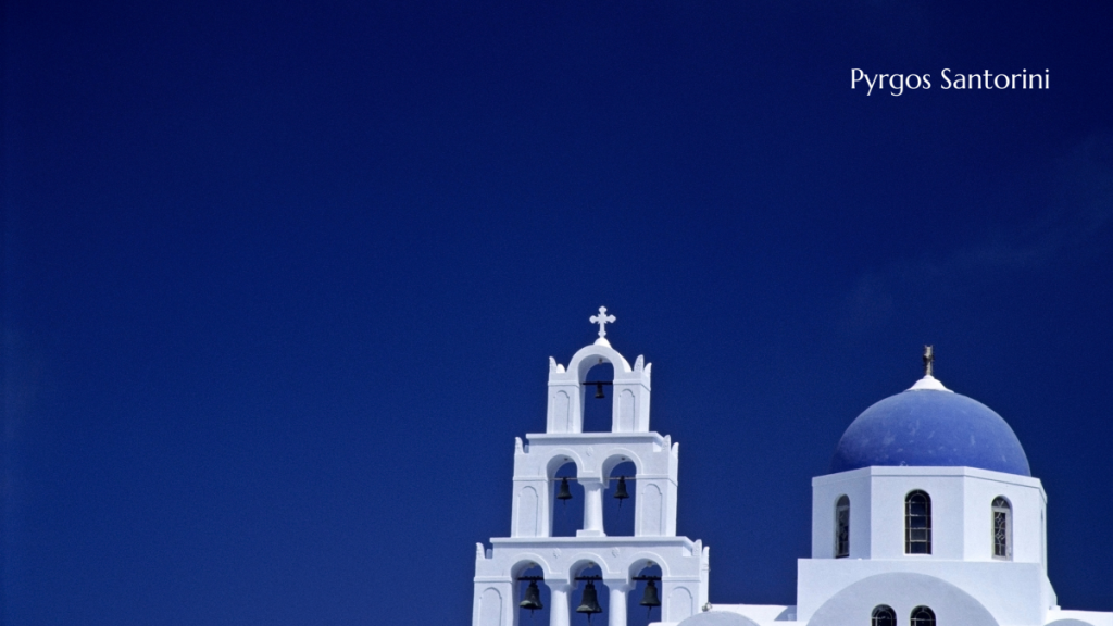 Pyrgos santorini, one of the most charming Greek villages to visit in 2026. 